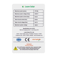 Load image into Gallery viewer, Loom Solar Panel 375 watt - 24 volt Mono PERC (Pack of 2)